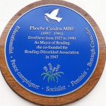 Blue plaque on birthplace of Phoebe Cusden