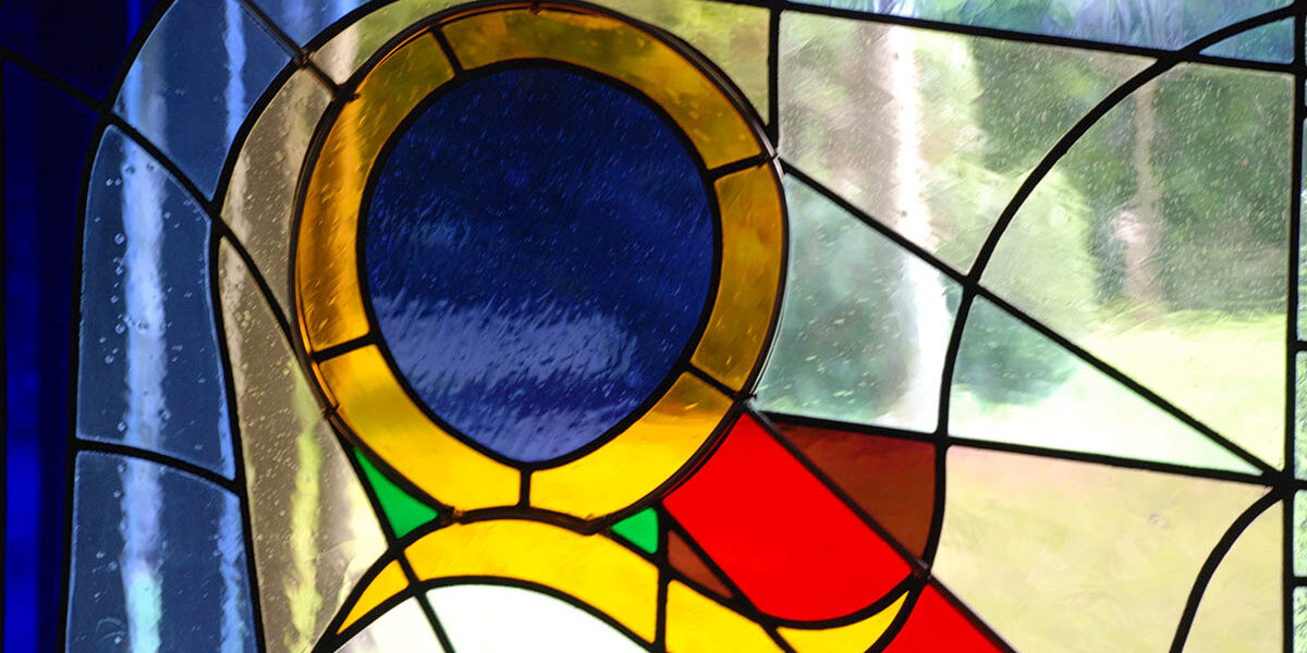 stained glass at Newbury Meeting